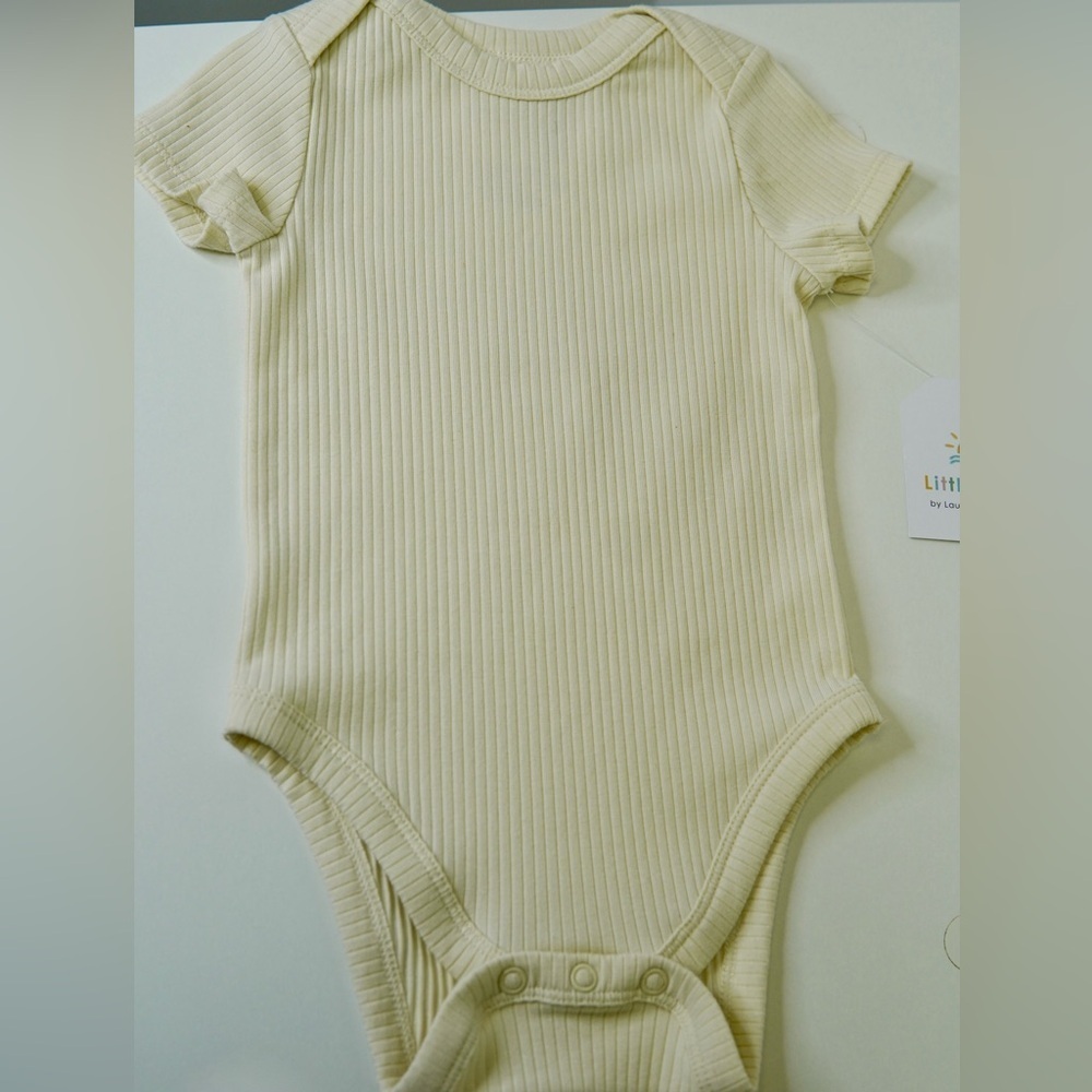 Stylish Cream and Tan Kids Bodysuit Set - Picture 3 of 3